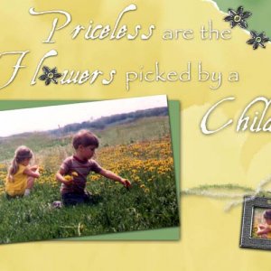 Priceless are the flowers picked by a child