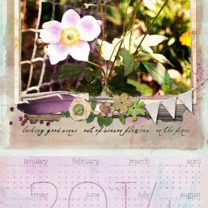 Year on a page calendar 2