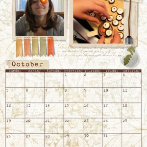 October 2014 Calendar page