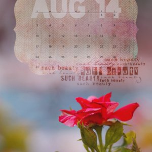 August 2014 Photo Blend Calendar