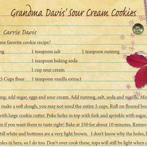 Grandma Davis' Sour Cream Cookies